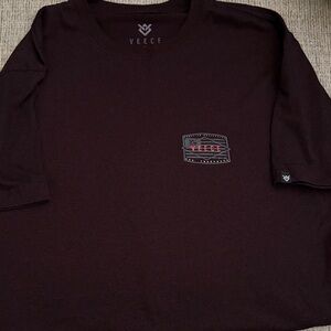 Veece Men's Burgandy Short Sleeve Tee